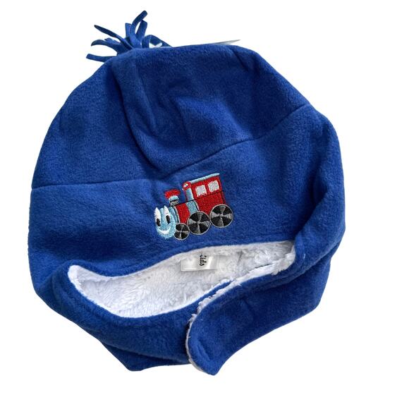 SimpliKids Fleece Sherpa Lined Train Kids Winter Hat & Mittens Set 5-7 Years New - Picture 2 of 9